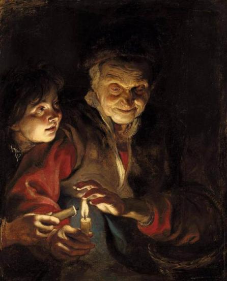 Rubens-vecchia-e-bambino-con-una-candela